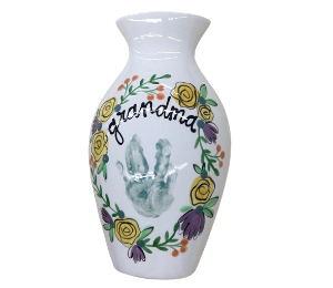Alameda Floral Handprint Vase