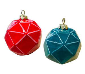 Alameda Jewel Toned Faceted Ornament