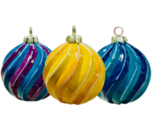 Alameda Jewel Toned Spiral Ornament